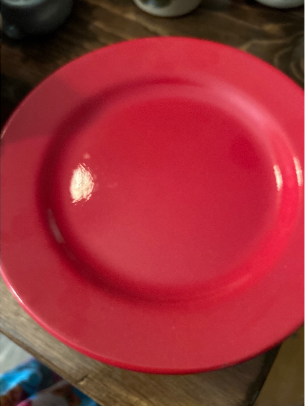 Pier 1 Exclusive Red Earthenware Plate